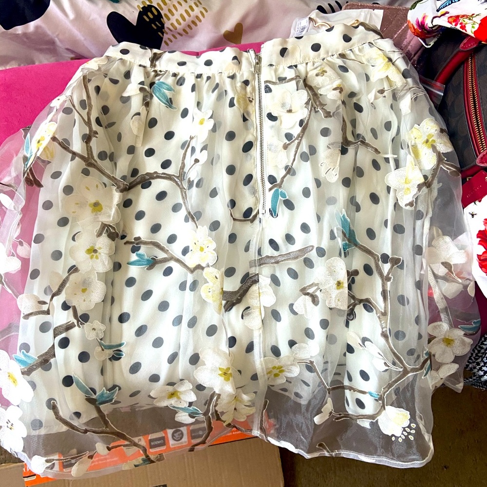Dots and flowers skirt